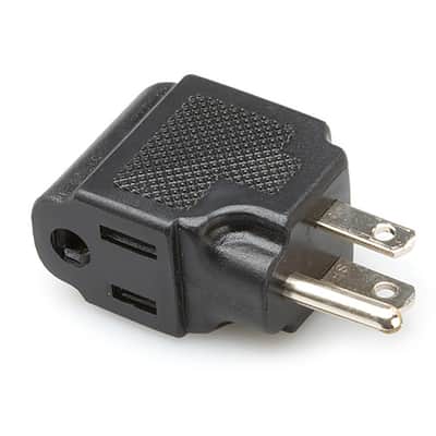 Hosa PWA-486 Right-Angle NEMA 5-15R to NEMA 5-15P Power Adapter