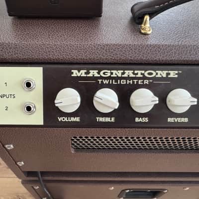 Magnatone Twilighter 22W Head w/ Matching 1x12 Cab + Footswitch – Traditional Brown – Purchased New 2024 image 5