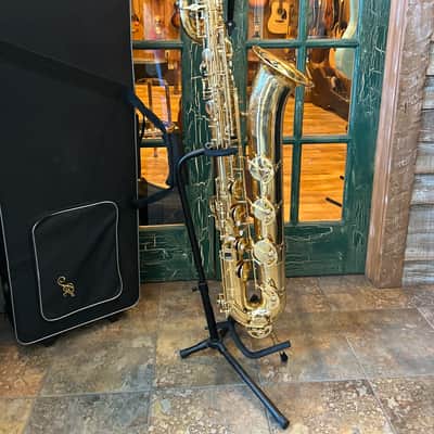 JZ Baritone Bari Saxophone W/ Case, Mouth Piece, Strap, Foot Stand & Low A Key image 6