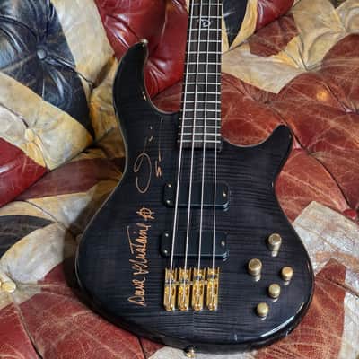 Dean DAVE MUSTAINE owned MEGADETH Studio Jazz Professional Bass Artist Signed - Wrote bass parts for Dystopia and Super Collider albums AAA Flame image 18
