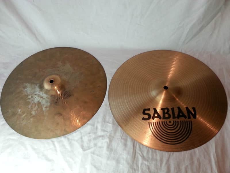 *Sabian Hi-Hats Cymbals 14" 1090/1140g Medium B8/Vintage Patina Top Canada* image 1