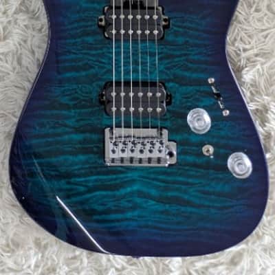 Charvel Pro Mod Plus Dinky DK24 HH 2PT E QM Electric Guitar Chlorine Burst image 8