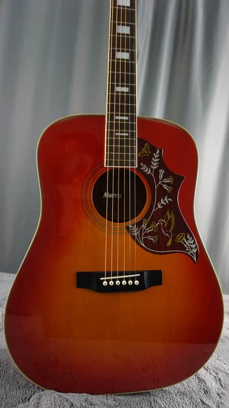 Morris MWH-03-RS MIJ Dreadnought Acoustic Guitar w/ Hard Case image 1