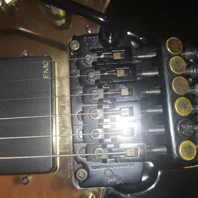valley arts custom pro USA black beauty mirror gold pre samick 1992 signed image 11
