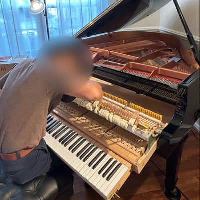 Young Chang Pramberger PG-157 Baby Grand Piano Early 2000's - Gloss Black image 3