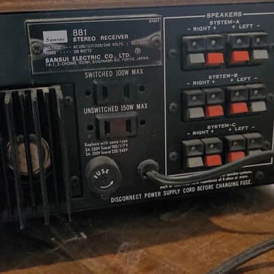 Sansui 881 Vintage Stereo Receiver 60WPC Japan - Powers On, No Sound, For Repair image 4