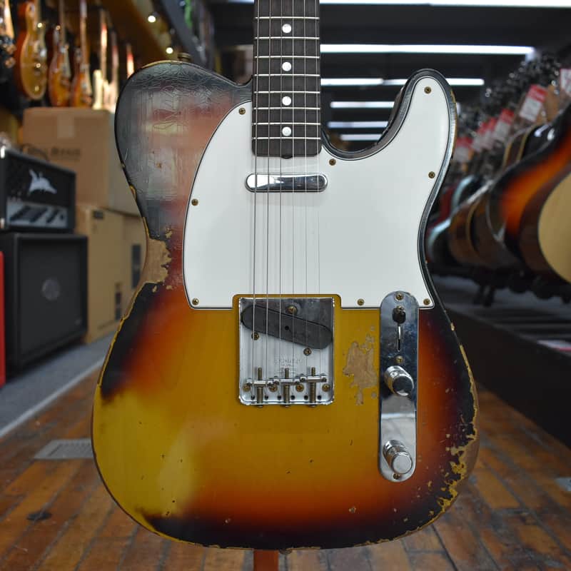 Fender Custom Shop Limited Edition Roasted Telecaster Pro Heavy Relic Electric Guitar 3-Color Sunburst w/Hard Case image 1