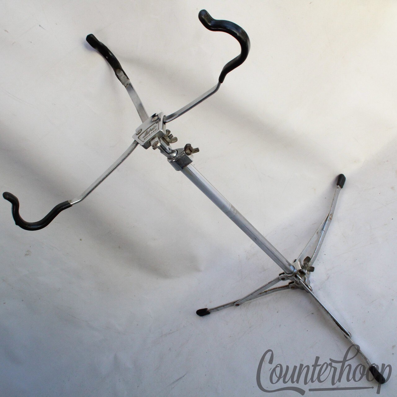 Ludwig Flat-Base Snare Drum Stand Chrome Vintage Flush Chicago 60s Chrome USA* — main photograph