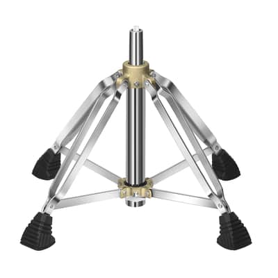 Augioth Four-Legged Hydraulic Drum Stool, Anti-Shake Rectangular Base + Memory Foam Cushion, Suitable for Double bass Drum Playing and Intense Performances-Brown image 4