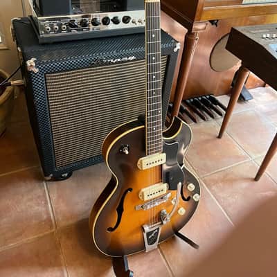 1957 Guild T-100D Slim Jim Thinbody Archtop Starfire electric guitar and HSC image 15