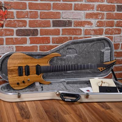 Carillion Guitars 7-String 10th Anniversary Polaris #3 of 10 Made Figured Myrtle Back&Top Satin Natural 2019 w/OHSC (Owned by Gary Holt) image 2