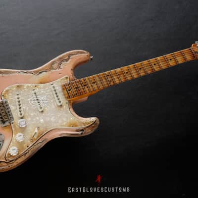 Fender Stratocaster 60th Anniversary Shell Pink Heavy Aged Relic by East Gloves Customs image 8