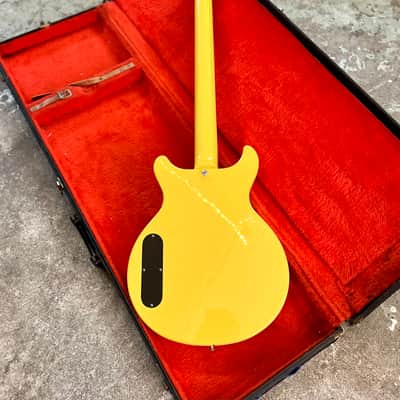 Greco TVB-65 Les Paul double cut EB-0 bass c 1989 - TV Yellow original vintage MIJ Japan image 12