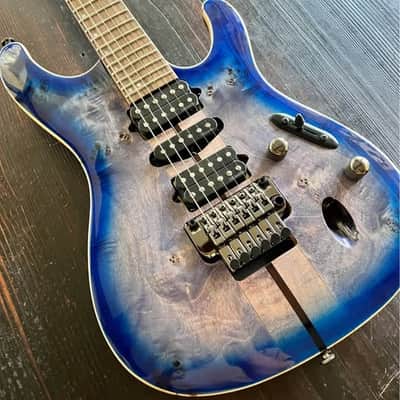 Ibanez S1070PBZ-CLB Premium with Rosewood Fretboard 2021 - Present - Cerulean Blue Burst image 1