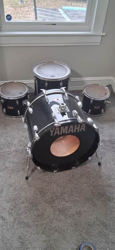 ​MINT Vintage 1986 Yamaha 8000 Tour Custom 4pc shell pack - Piano Black - MIJ image 1