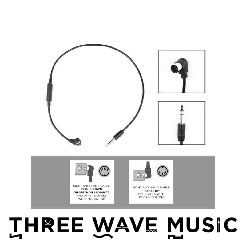Strymon MIDI EXP Cable - Right Angle MIDI to Straight TRS [Three Wave Music] image 1