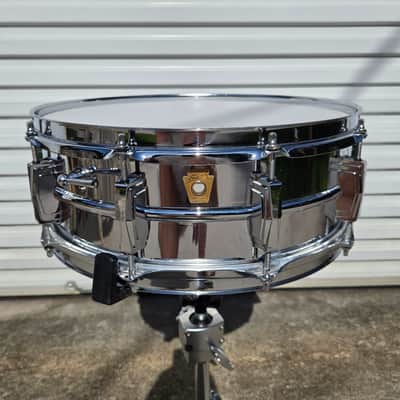 Vintage Ludwig No. 400 Supraphonic 5x14" 10-Lug Aluminum Snare Drum w/ Keystone Badge 1967 (242-1) image 2