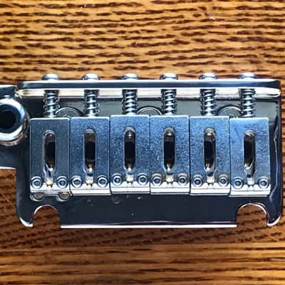 Gotoh aged floating Tremolo Bridge with Vintage Steel Block off of a Suhr Classic Aged Gold image 4