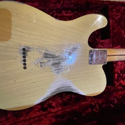 Fender télécaster 2021 - Fender MBD Limited 1952 Telecaster Humbucker Heavy Relic Nocaster Blonde image 10