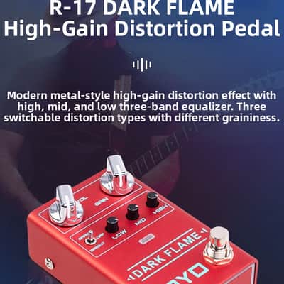 High-Gain Distortion Pedal R-17 Dark Flame | Heavy, Tight & Aggressive for Modern Metal, Djent, Core image 7