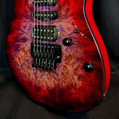 Ibanez RG470PB RG Standard, Poplar Burl Top, Red Eclipse Burst image 2