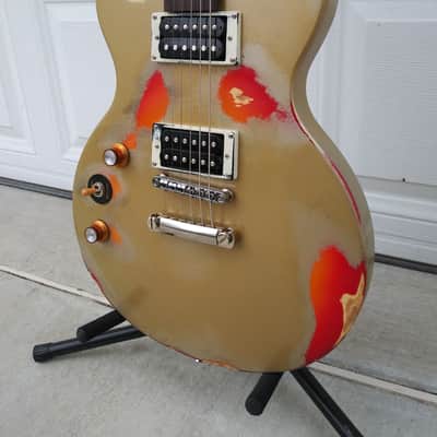 Custom Epiphone Les Paul Special II Relic Gold Over Sunburst Left Handed image 2