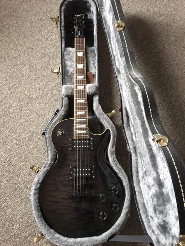 Epiphone Les Paul Standard Plus 1999 Trans Black Flame Top Limited