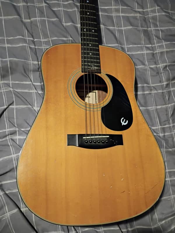 Epiphone PR-325 1988 Natural Acoustic Guitar MIK Rare Headstock Vintage image 1