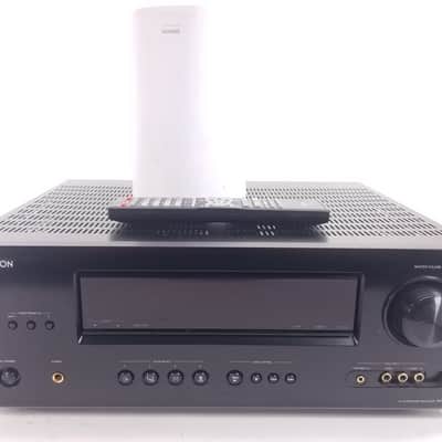 Denon avr-1312 black with remote + manual + subwoofer image 1