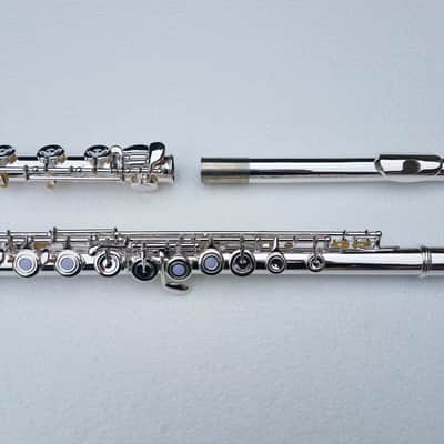17 Open Hole Silver-Plated French Point Keys Flute with Hard Case and Fleece-Lined Canvas Bag image 3