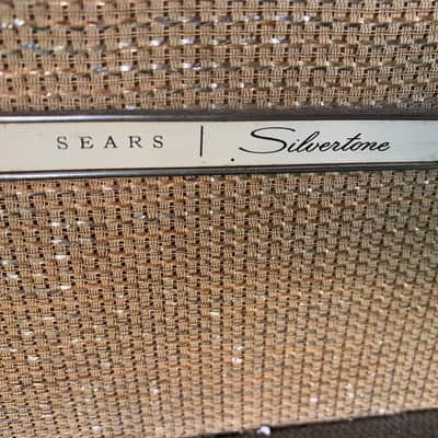 Silvertone Model 1484 Twin Twelve 60-Watt 2x12 Piggyback 1960s - Gray image 4