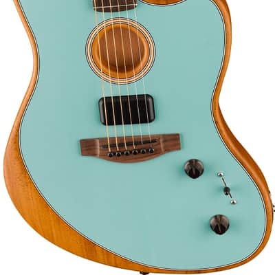Fender Acoustasonic Player Jazzmaster Acoustic Electric Guitar. Rosewood Fingerboard, Ice Blue image 5