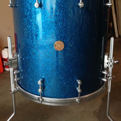 Gretsch New Classic Maple Drum Set 2011 Ocean Blue Sparkle 8, 10, 12, 14, 16, 18, 22 image 20
