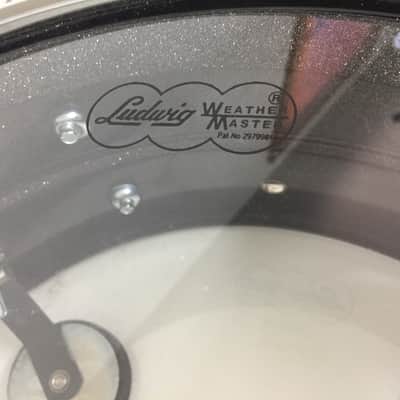 Ludwig LM404 Acrolite 5x14" 8-Lug Aluminum Snare Drum with Black/White Badge 1994 - 2012 - Black Galaxy Mint! image 14