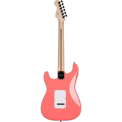 Squier Sonic Stratocaster HSS Electric Guitar, Tahitian Coral image 5