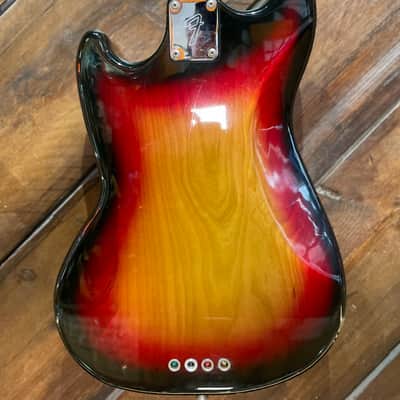 1977 Fender Mustang Bass, Three Tone Sunburst image 9