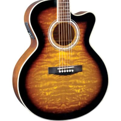 Jay Turser USA Guitar Auditorium QT CE Tobacco Sunburst JTA-424QCET-TSB-A-U image 2
