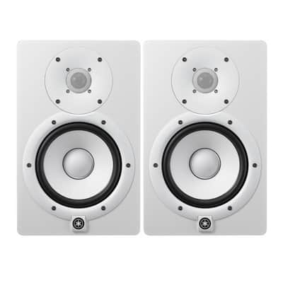 Yamaha HS7W 6.5-Inch Powered Studio Monitor (White, 2-Pack) Bundle (2 Items) image 1