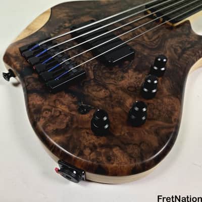 AC Guitars Krell 5-String Fretless Bass 34" Scale ACG Turkish Walnut 8.86lbs image 8