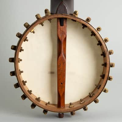 H.E. Bailey  5 String Fretless Banjo (1881), original brown coffin case. image 4