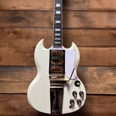 Epiphone Inspired by 63 Les Paul Custom Maestro Classic White w/case image 4