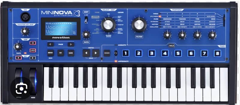 Novation MiniNova 37-Key 18-Voice Synthesizer 2012 - Present - Blue image 1