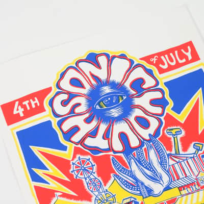4th of July Reno w/ Awesome Color - 14.25" x 19.5" Owned by Sonic Youth image 3