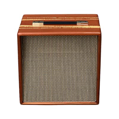 Ashen 112 Custom Guitar Speaker Cabinet Redwood White Stripes (empty) image 2