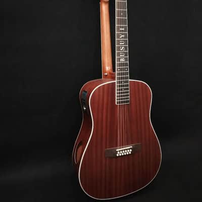 12/6 Strings Acoustic Double Neck, Double Sided Busuyi Double Neck Guitar, Travel Acoustic Guitar image 2