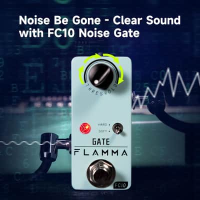 FLAMMA Noise Gate Pedal FC10 Noise Killer Guitar Pedal Noise Suppressor Effect 2 Modes for Electric Guitar and Bass True Bypass Visit the FLAMMA Store image 4
