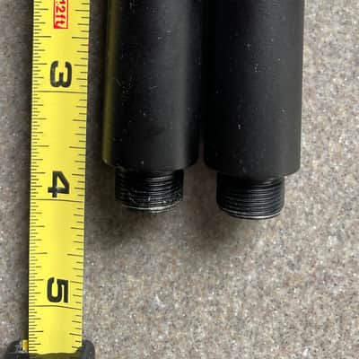 NOS Lot of 2 Desk Stand Risers- Microphone Stand Extension Tube - 3" long image 2