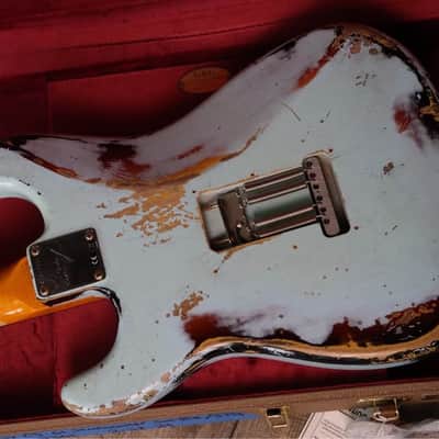 Fender Custom shop'61 Heavy Relic Sonic blue Over sunburst 2024 image 6