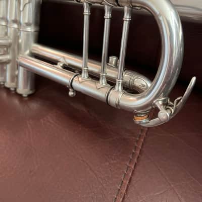 Buescher Model 9 Bb Trumpet (1921) (rare mute) (silver plated) (gold wash bell) (LP) SN 81491 image 14