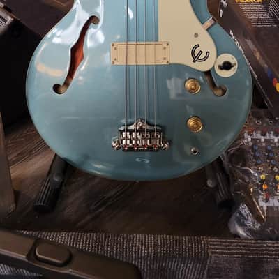 Preowned Epiphone Jack Casady Bass- Faded Pelham Blue image 8